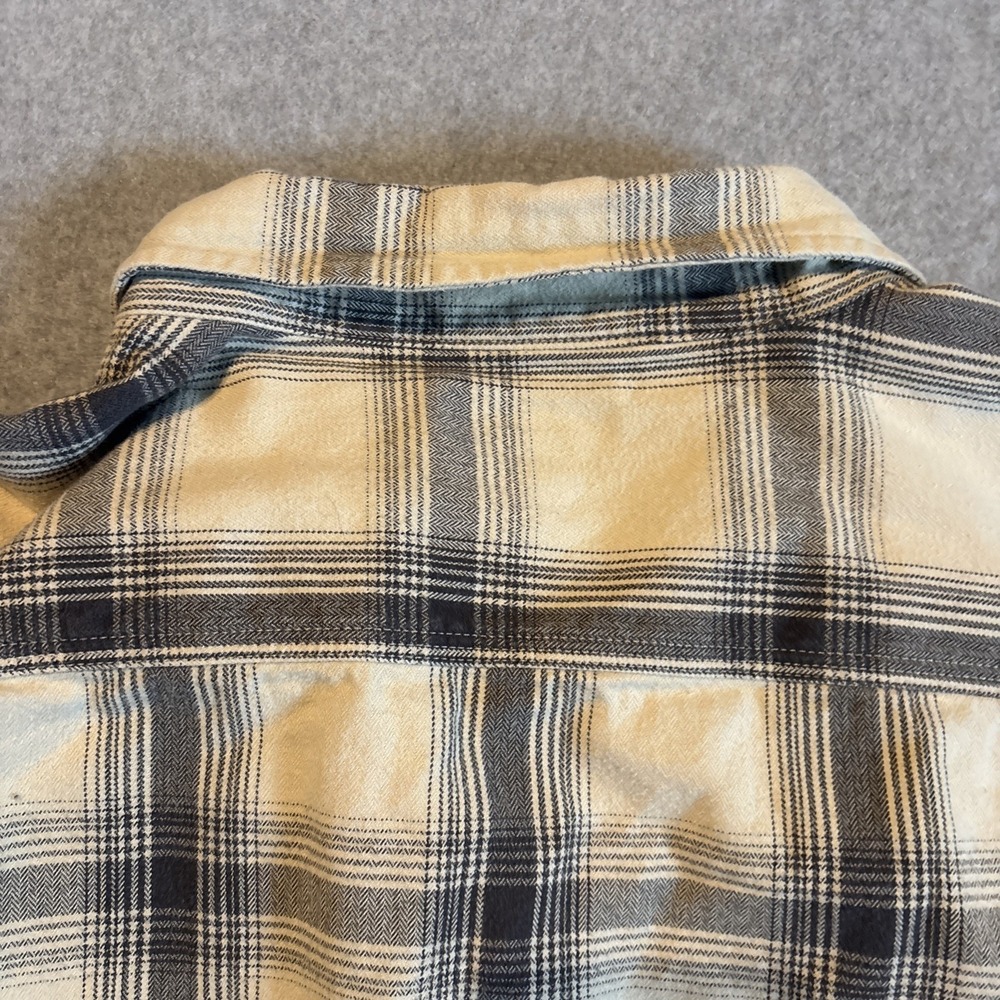 Carhartt Long Sleeve Button Up Heavy Weight Plaid Tan Mens XL Original Fit READ - Picture 12 of 15